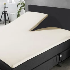 Elegance Splittopper Hoeslaken Perkal Katoen - ivoor 160x200cm