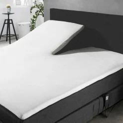 Elegance Splittopper Hoeslaken Jersey Katoen Stretch - wit 160x200cm
