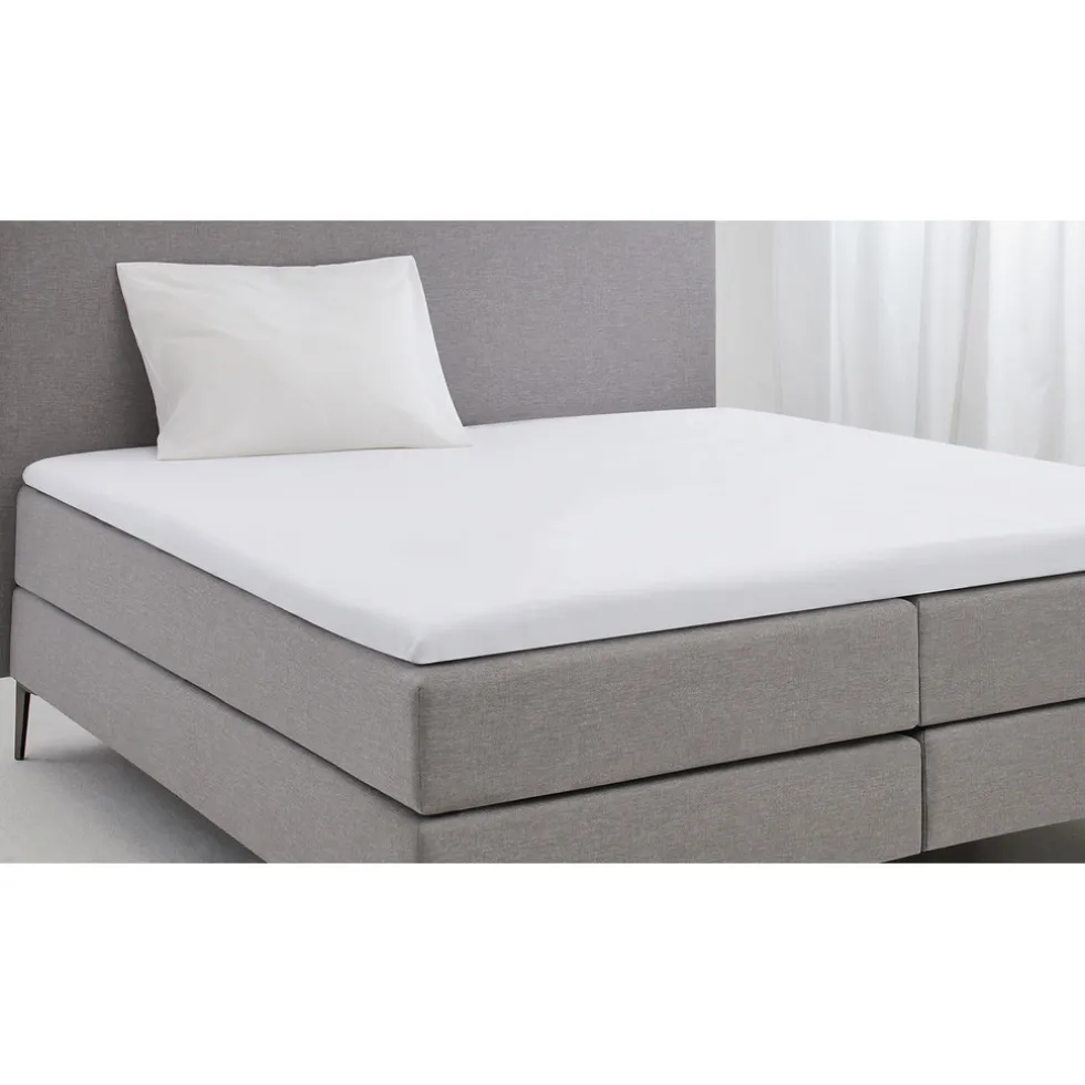 Elegance Topper Hoeslaken Katoen Perkal - wit 140x200cm