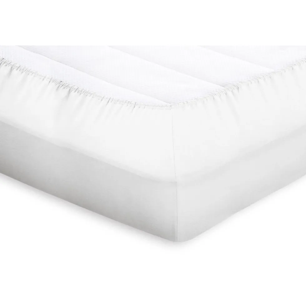Elegance Topper Hoeslaken Katoen Perkal - wit 90x200cm