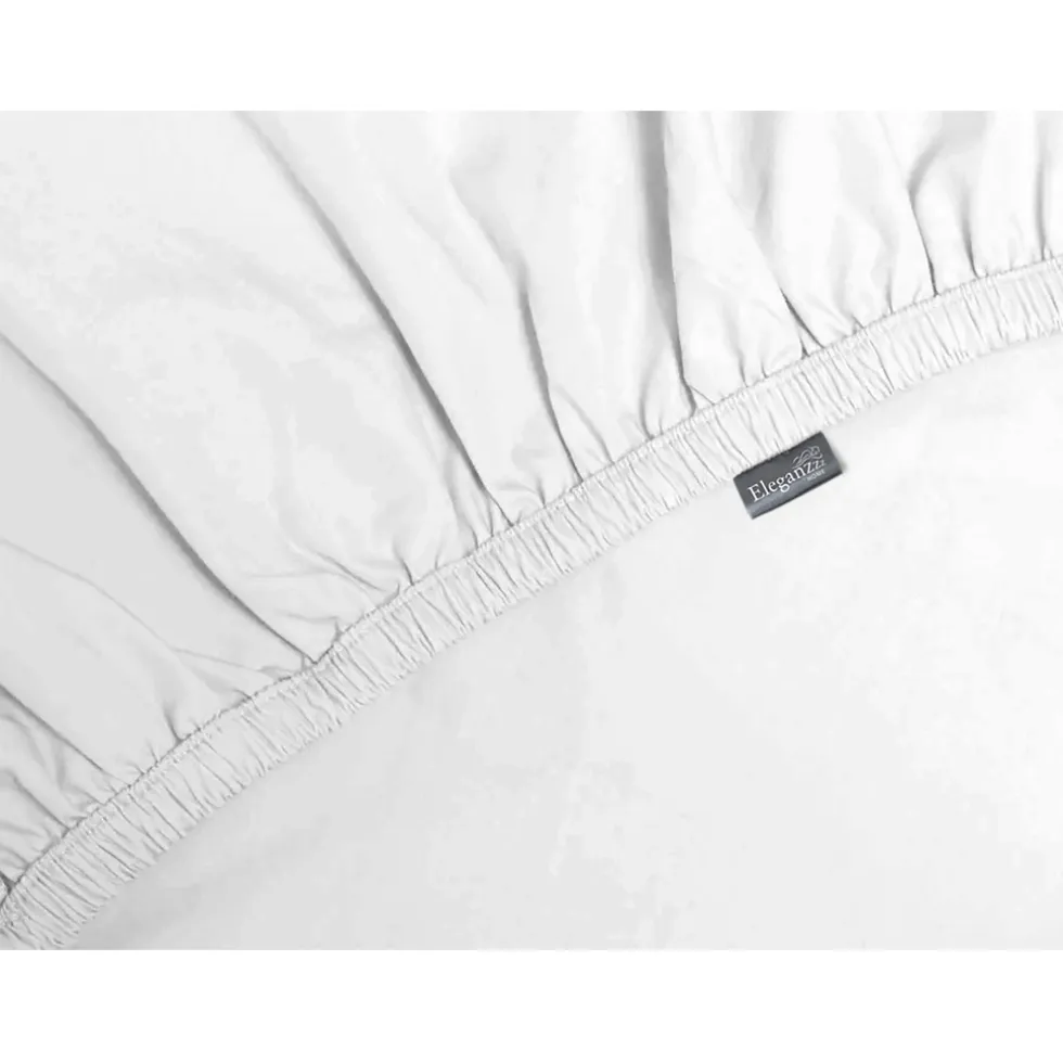 Elegance Topper Hoeslaken Katoen Perkal - wit 90x200cm