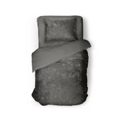 Eleganzzz Dekbedovertrek Crushed Velvet - dark grey 140x200/220cm