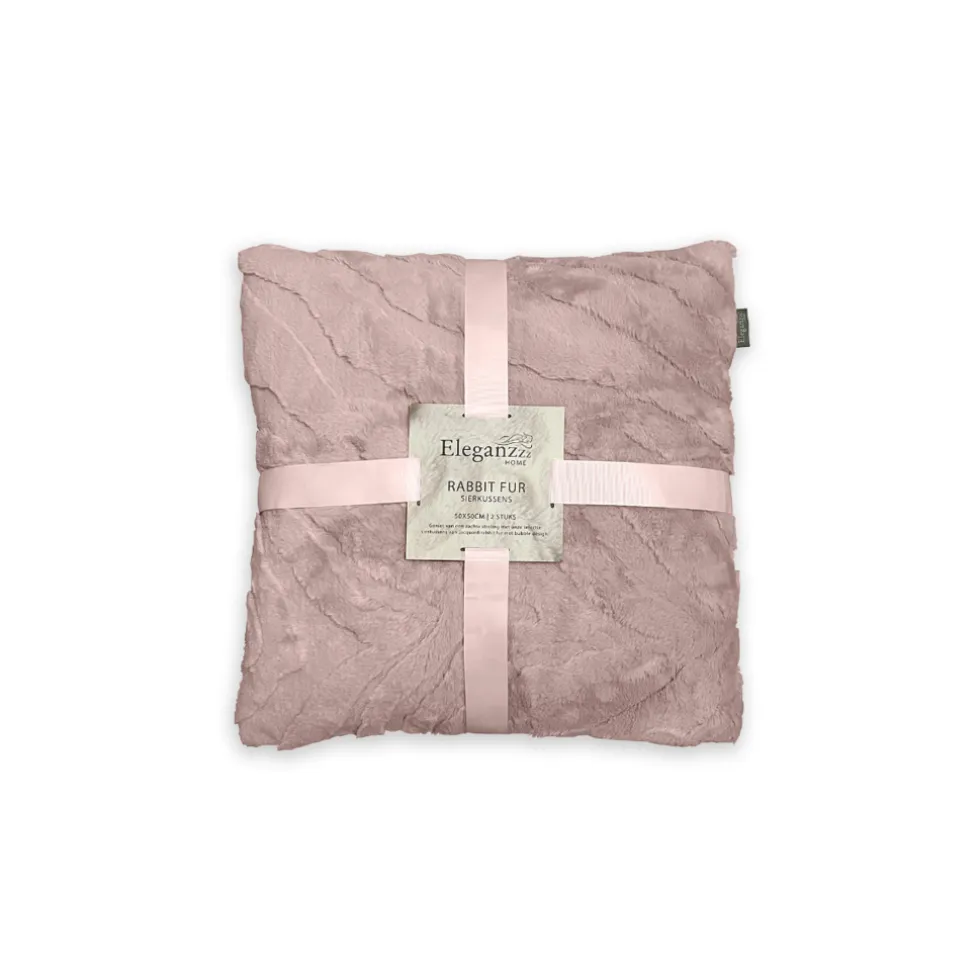 Eleganzzz Jacquard Rabbit Fur Sierkussens Hoofdkussen