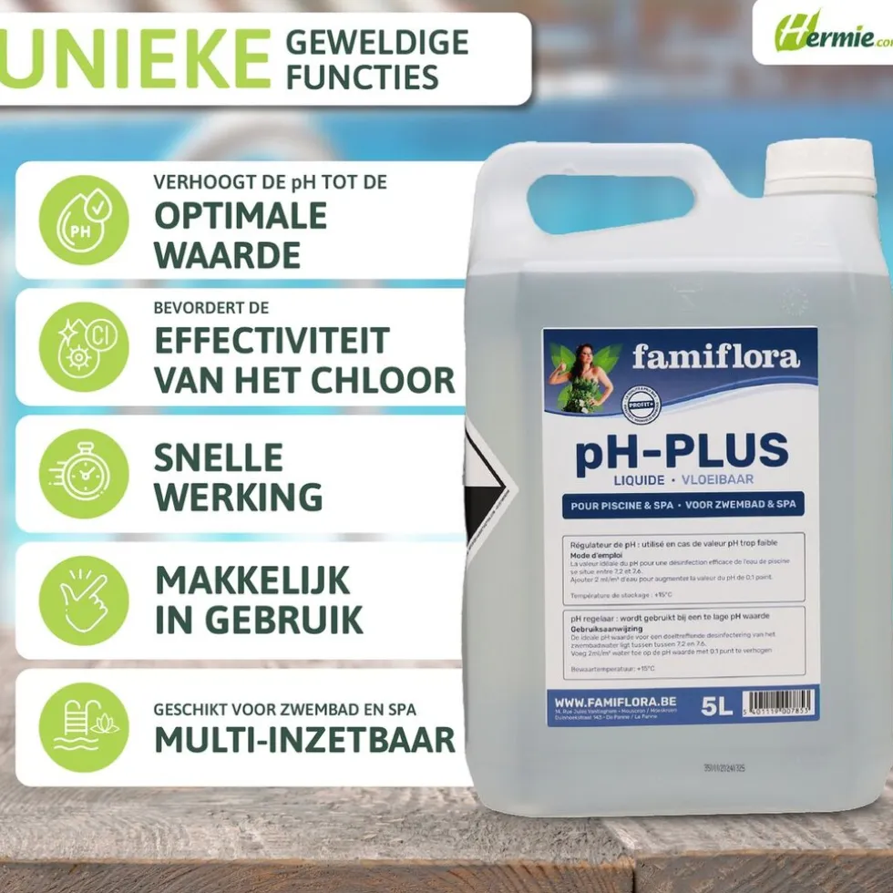 Famiflora pH-plus vloeibaar 10L om pH waarde te verhogen