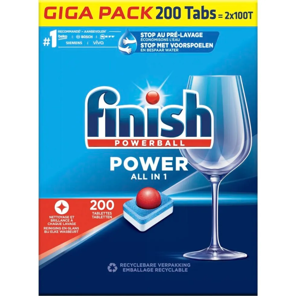 Finish Powerball All-In-1 Vaatwastabletten