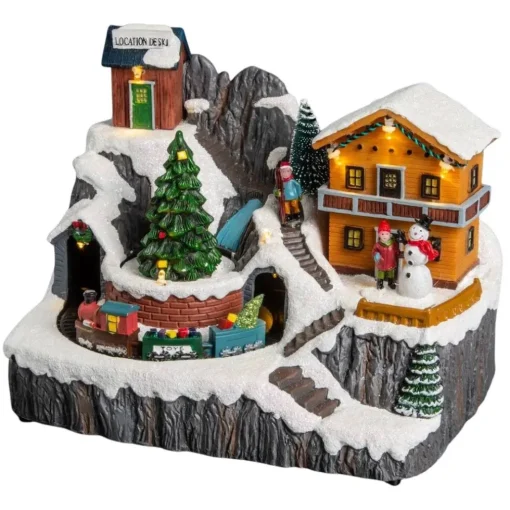 Fééric Lights and Christmas verlicht kerstdorp 'De kerstchalet in de bergen'