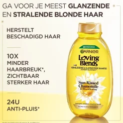 Garnier Loving Blends Sun-Kissed Chamomile & Bloemenhoning Verhelderende & Glansgevende Shampoo