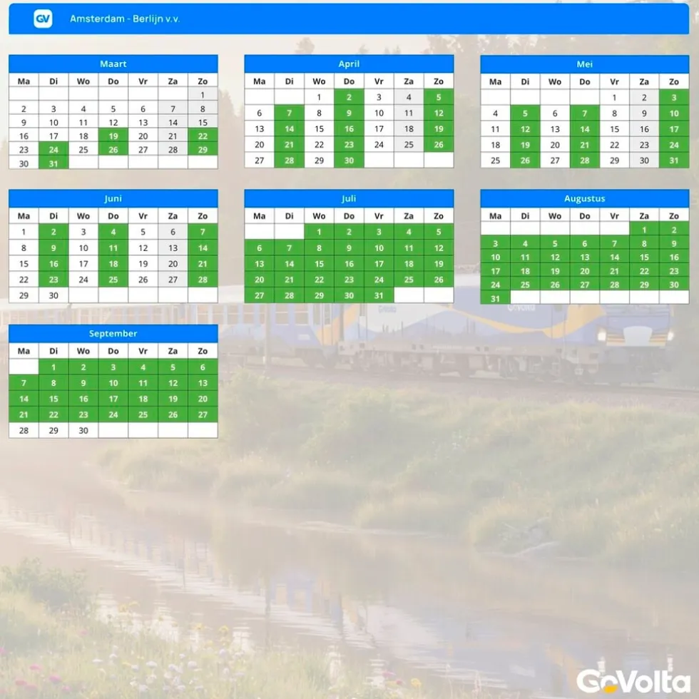 GoVolta Treinticket naar Berlijn, Hamburg of Bremen