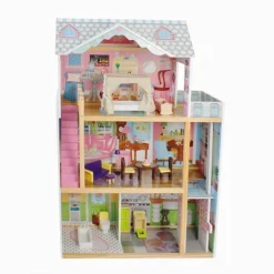 Houten Poppenhuis Mary Meubelset 10pcs 3 Verdiepingen