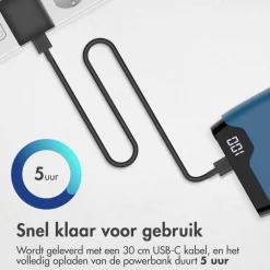 imoshion 20.000 mAh Powerbank met 22.5W Snellader - Noodpakket
