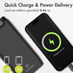 imoshion 20.000 mAh Powerbank met 22.5W Snellader - Noodpakket