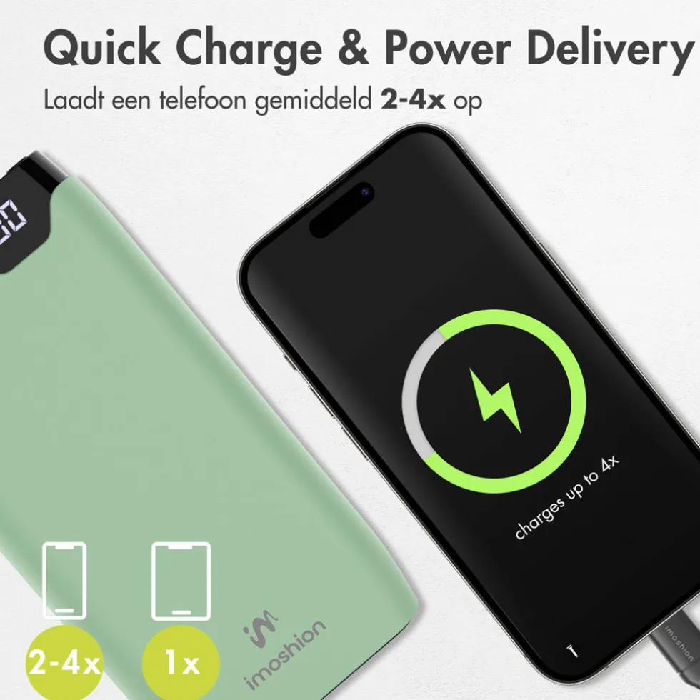 imoshion 20.000 mAh Powerbank met 22.5W Snellader - Noodpakket