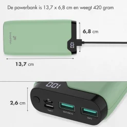 imoshion 20.000 mAh Powerbank met 22.5W Snellader - Noodpakket