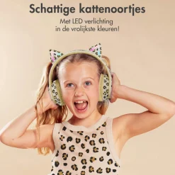 imoshion Draadloze Bluetooth Kinder Koptelefoon met Verlichte Kattenoortjes