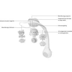 Infantino Grey 3 in 1 Muziekmobiel & Projector