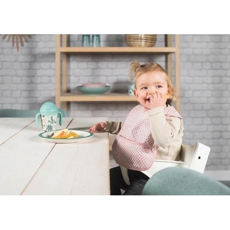 Jollein Snake Pale Pink 2-pack Waterproof Slabber