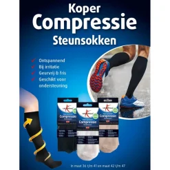 Koper Geweven Compressie Steun Kousen