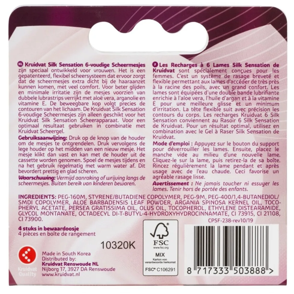 Kruidvat 6 Silk Sensation Scheermesjes