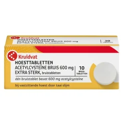 Kruidvat Acetylcysteïne 600mg Extra Sterk Bruis Hoesttabletten