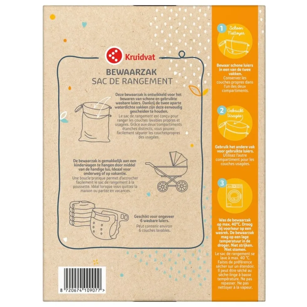 Kruidvat Bewaarzak voor Wasbare luiers met Berenprint