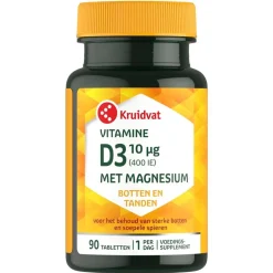 Kruidvat Vitamine D3 met Magnesium Tabletten