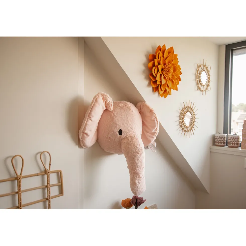 Label Label Elephant Elly Blauw Muurdecoratie