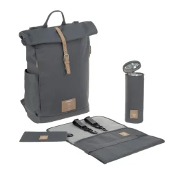 Lassig Backpack Rolltop Antraciet