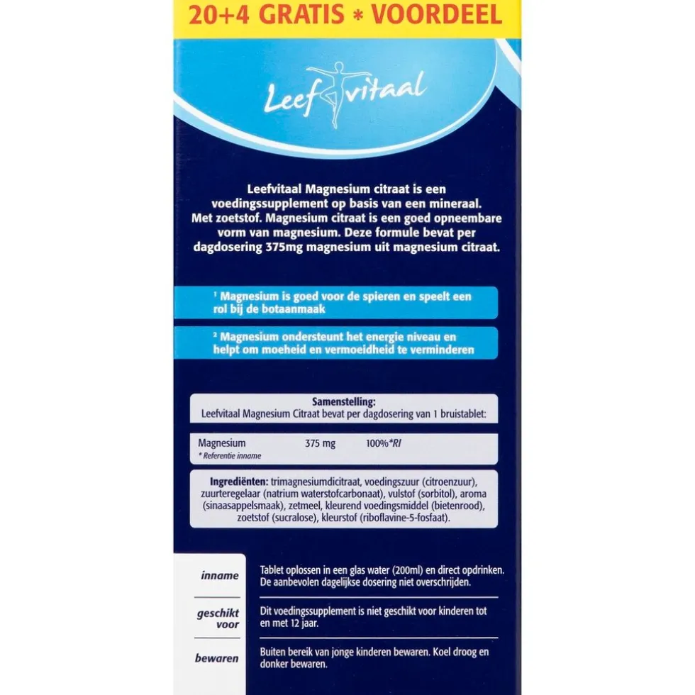 Leefvitaal Magnesiumcitraat Bruistabletten