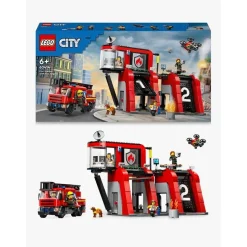 LEGO City 60414 Brandweerkazerne en Brandweerauto