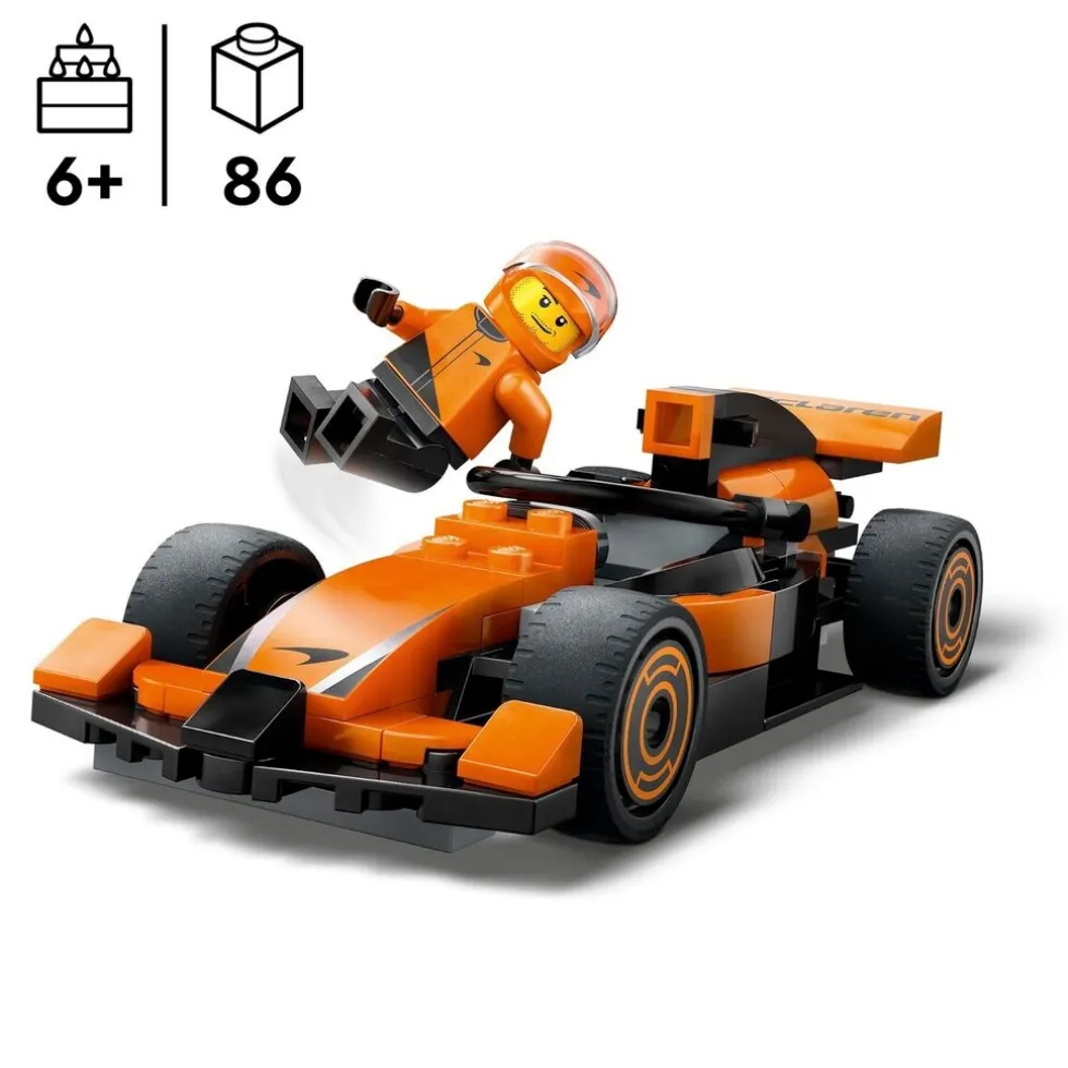 LEGO City 60442 F1 Coureur met McLaren Racewagen