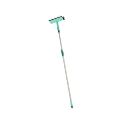 Leifheit Brush Window Cleaner Raamwisser (28 cm) met Borstel en Telescoopsteel
