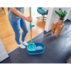 Leifheit Clean Twist Dweil Set Disc Mop Ergo met Emmer en Uitwringsysteem