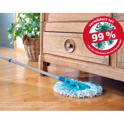 Leifheit Clean Twist Dweil Set Disc Mop Ergo met Emmer op Wieltjes en Uitwringsysteem