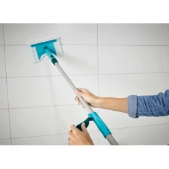 Leifheit Flexi Pad Bath Cleaner Micro Duo Tegel- en Badwisser met Telescoopsteel
