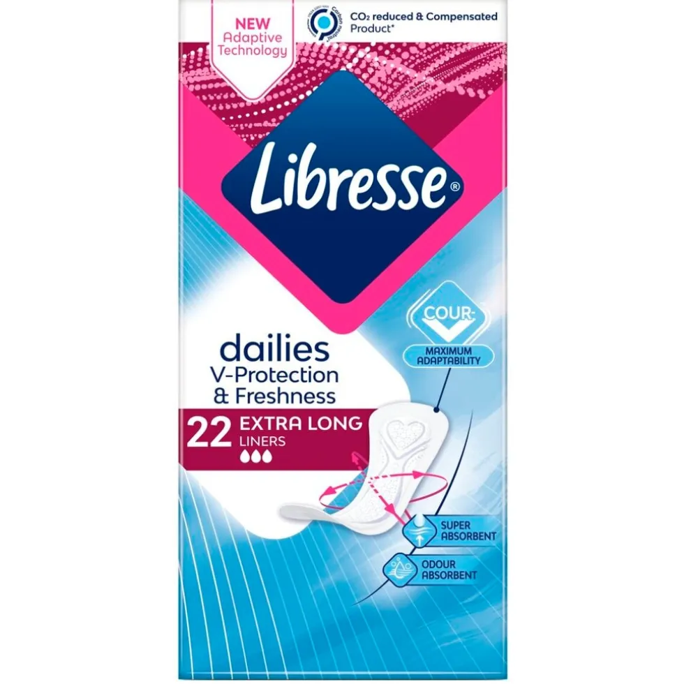 Libresse Dailies Fresh & Protect Extra Long Inlegkruisjes