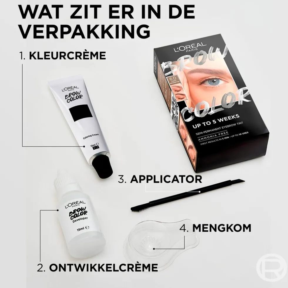 L'Oréal Paris 6.0 Light Brunette Brow Color Wenkbrauwverf