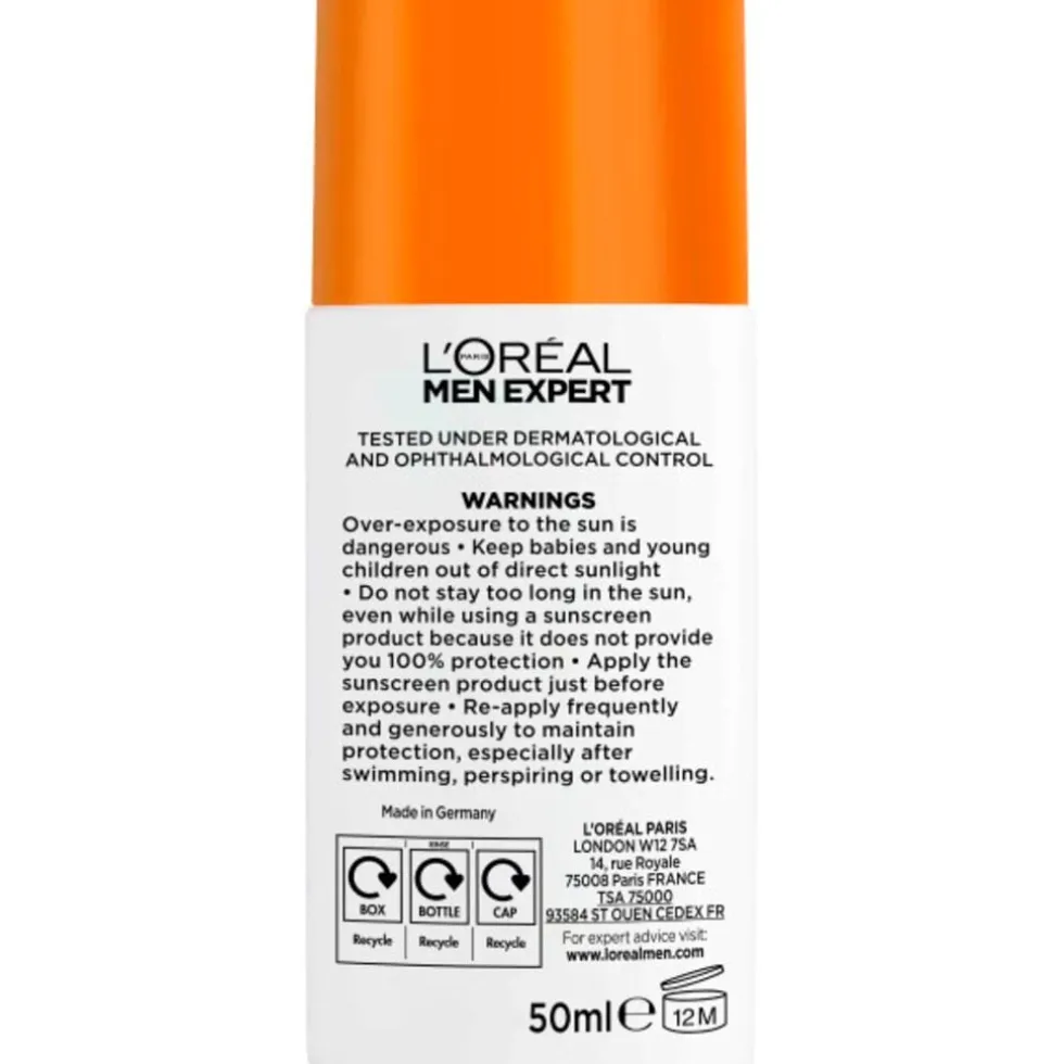 L'Oréal Paris Men Expert Hydra Energetic SPF50 Daily Uv Fluid