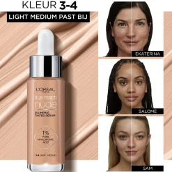 L'Oréal Paris True Match Nude 3-4 Light Medium Plumping Tinted Serum