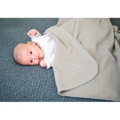 Lorelli Fleece Mint Star 75x100cm Wiegdeken