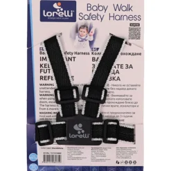 Lorelli Safety Harness Black & White Kinderstoel Tuigje met Looplijn