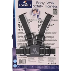 Lorelli Safety Harness Grey & White Kinderstoel Tuigje met Looplijn