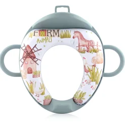 Lorelli Soft Training Seat Green Farm Toiletverkleiner met Rugleuning
