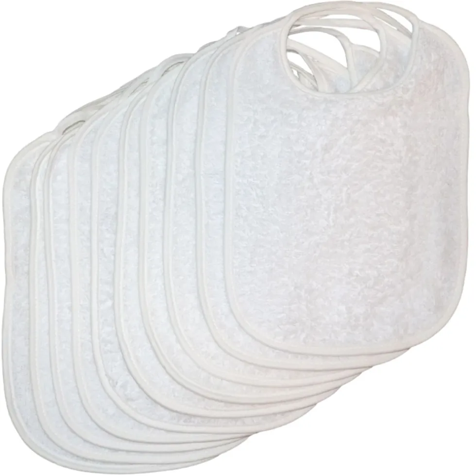 Lorelli White Terry 10 Stuks Waterproof Slabbetjes