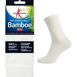 Lucovitaal Bamboe Sokken Lang Wit