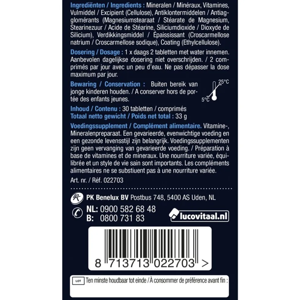 Lucovitaal Magnesium Vitaminen & Mineralen Compleet Tabletten