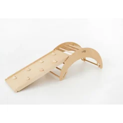 Luna Toys Naturel ECO Houten Klimrek met Glijbaan