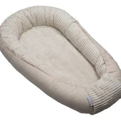 MamaLoes Velours Rib Beige Omkeerbaar Babynest