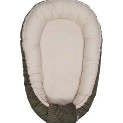 MamaLoes Velours Rib Groen Omkeerbaar Babynest
