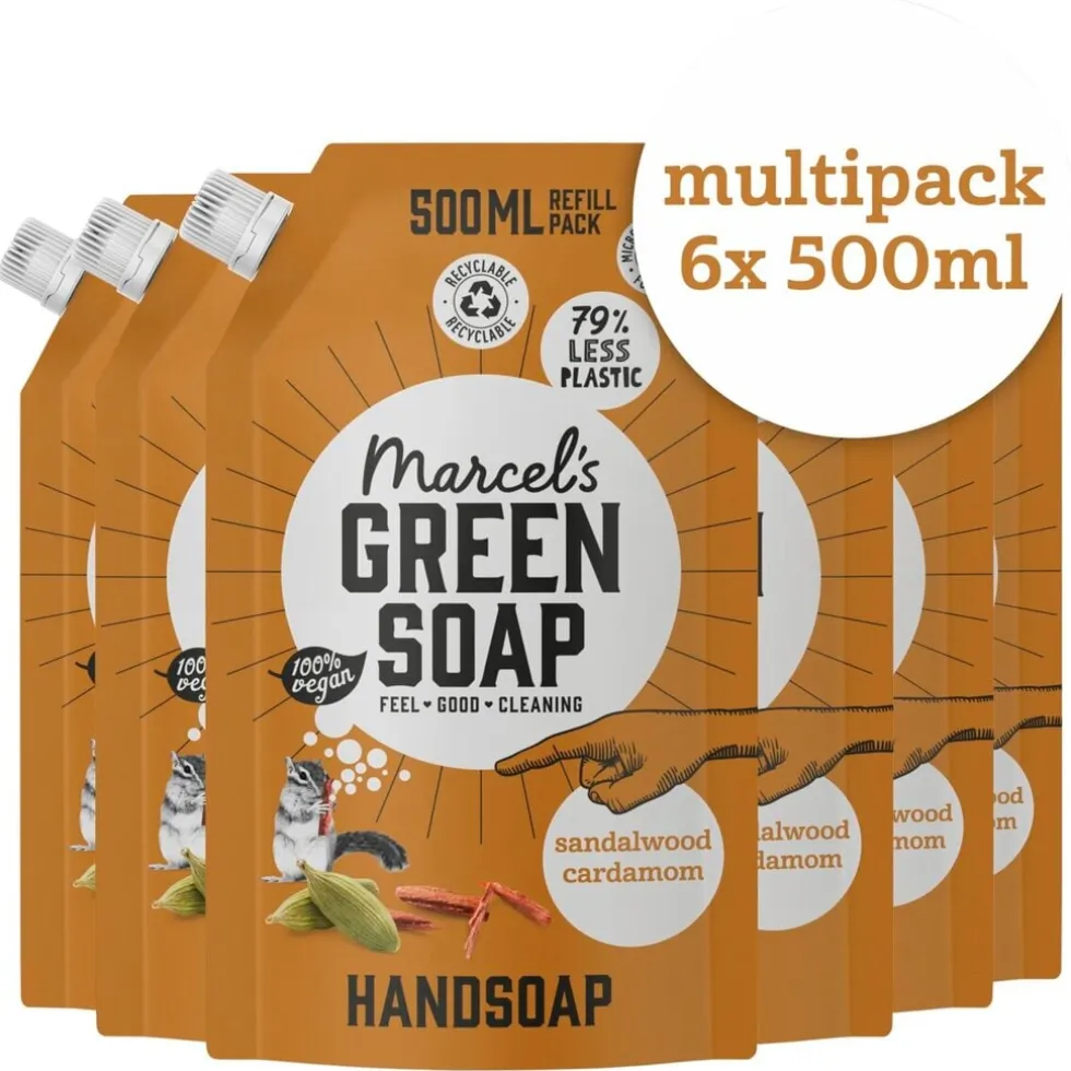 Marcel's Green Soap Sandelwood & Cardemom Handzeep Navulling