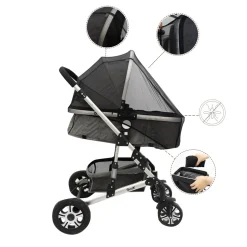Mordesign Black Muskietennet / Klamboe voor Buggy en Wandelwagen